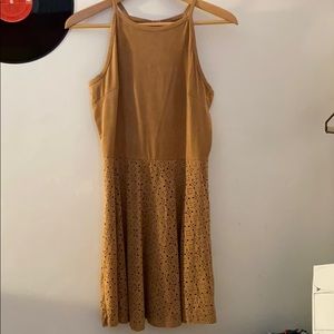 velvet beige dress